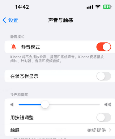 榆中苹果15Pro维修网点分享iPhone15Pro系列机型中隐藏静音图标 