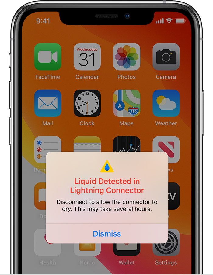 榆中苹果手机维修分享iPhone 12 在充电时出现 “闪电接口检测到液体”的提示怎么办 